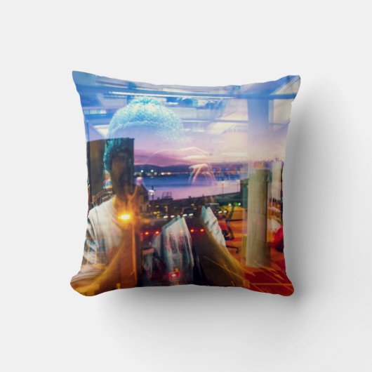 抽象芸術の夜明けの写真家 クッション (正面)