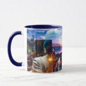 抽象芸術の夜明けの写真家 マグカップ (左)