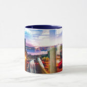 抽象芸術の夜明けの写真家 マグカップ (中央)