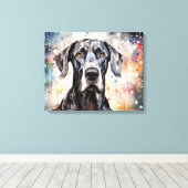 「抽象芸術の大きな音」 キャンバスプリント (インサイチュ (ウッドフロア))