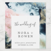 抽象芸術の天体の結婚色 ワインラベル (シングルラベル)