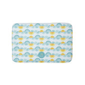 抽象芸術の太陽と雲の曲線 バスマット (正面)