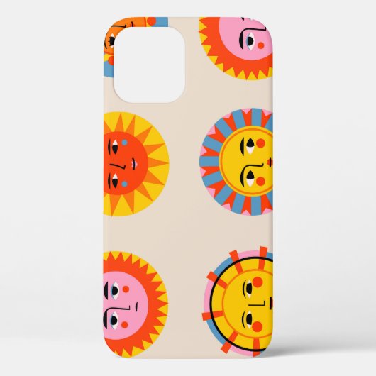 抽象芸術の太陽:民族的シームレスなパターン。 Case-Mate iPhoneケース (裏面)