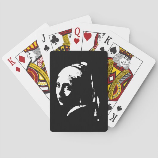 抽象芸術の女の子（パールイヤリング） トランプ (裏面)