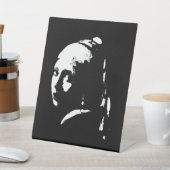 抽象芸術の女の子（パールイヤリング） 台座サイン (インサイチュ)