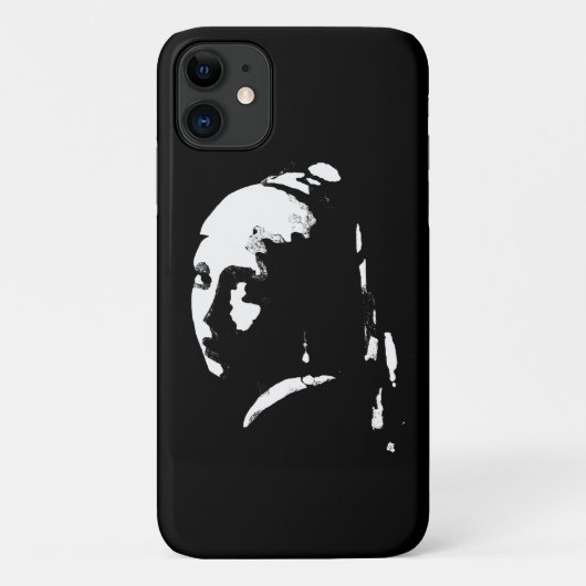 抽象芸術の女の子（パールイヤリング） Case-Mate iPhoneケース (裏面)