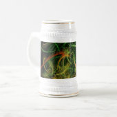 抽象芸術の宇宙花 ビールジョッキ (正面左)