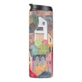 抽象芸術の家:水の色シームレスな背景。 タンブラー (回転右)