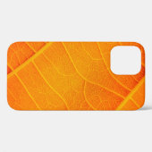 抽象芸術の密閉したオレンジと黄色の葉の文字 Case-Mate iPhoneケース (裏面 (横))