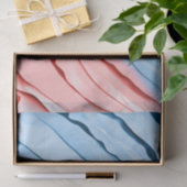 抽象芸術の層状ネクタイ染色ブルーピンク工芸品 薄葉紙 (ギフト)