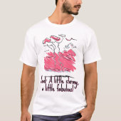 抽象芸術の嵐の空とピンクの雲 Tシャツ (正面)