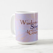 抽象芸術の平静の祈りの言葉Wordle コーヒーマグカップ (正面左)