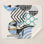 抽象芸術の幾何円の背景グランジ,  シェルパブランケット (正面(横))