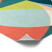 抽象芸術の幾何学模様 ポスター (角)