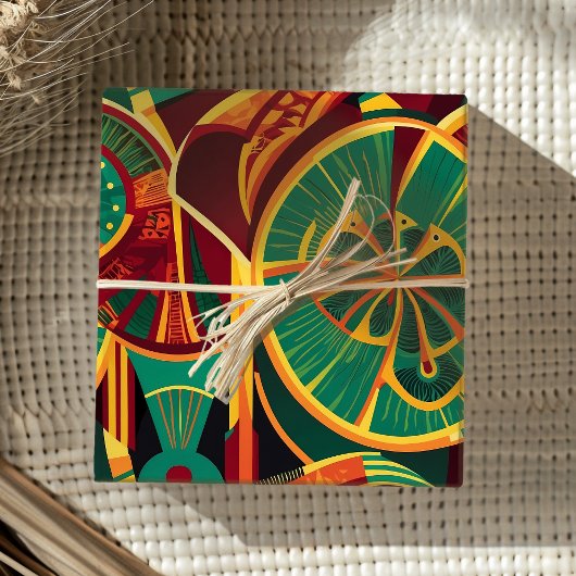 抽象芸術の幾何学的なファンギフトのためのメキシコのパパmoms ラッピングペーパー