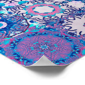 抽象芸術の幾何学的な形状と花、シームレスなpa ポスター (角)