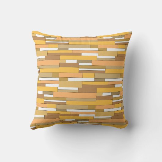 抽象芸術の幾何学的な形状ベージュとピーチトーン クッション (裏面)