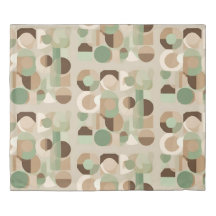 抽象芸術の幾何学的な形状（緑、ベージュ、茶色）