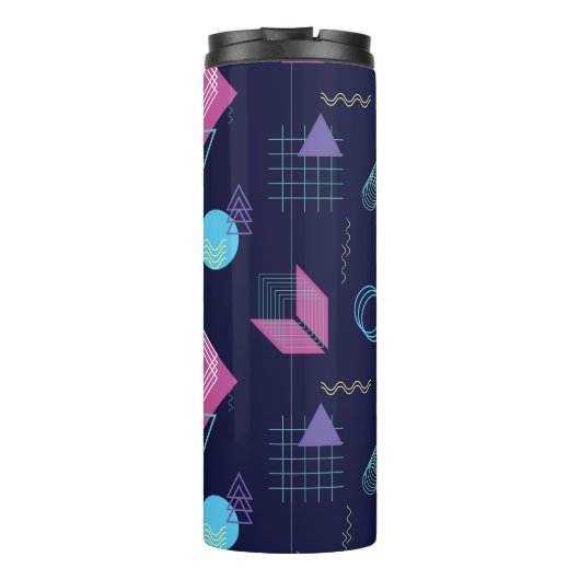 抽象芸術の幾何学的パターン、線の形状。 タンブラー (裏面)