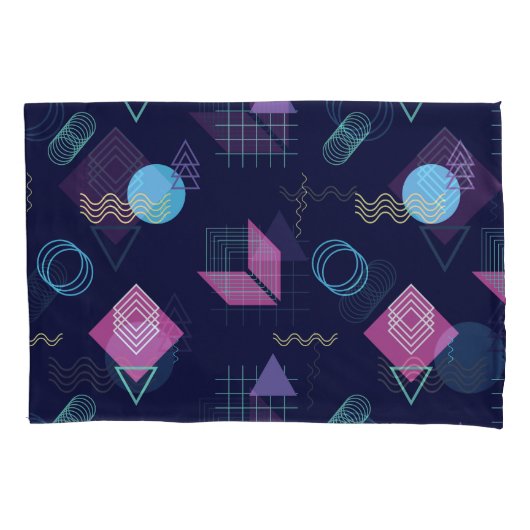 抽象芸術の幾何学的パターン、線の形状。 枕カバー (正面)