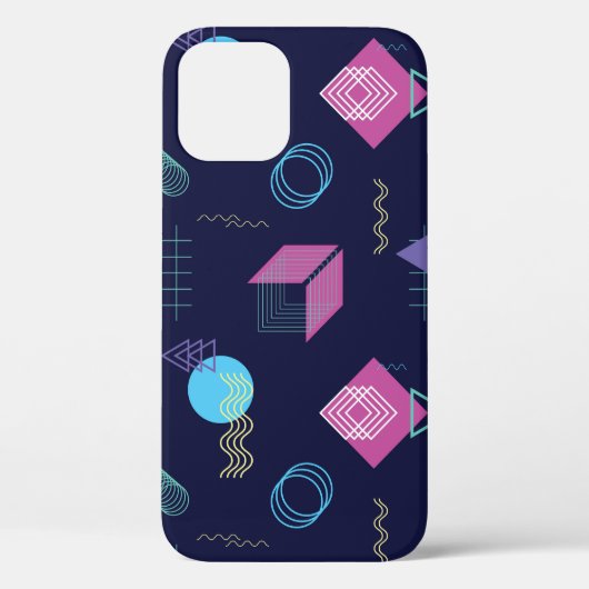 抽象芸術の幾何学的パターン、線の形状。 Case-Mate iPhoneケース (裏面)