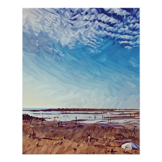 抽象芸術の幾何学的沿岸地帯 ポスター (正面)