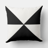 抽象芸術の幾何形状(白黒) クッション (裏面)