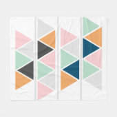 抽象芸術の幾何色ブロックエレガント フリースブランケット (正面(横))