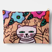 抽象芸術の庭の子猫 アクセサリーポーチ (裏面)