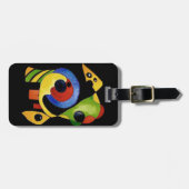 抽象芸術の形状とはっきりした色 ラゲッジタグ (正面横)