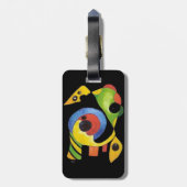 抽象芸術の形状とはっきりした色 ラゲッジタグ (裏面縦)