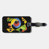 抽象芸術の形状とはっきりした色 ラゲッジタグ (裏面横)