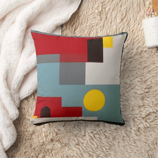 抽象芸術の形状と色3 クッション (ブランケット)