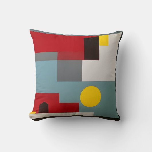 抽象芸術の形状と色3 クッション (正面)