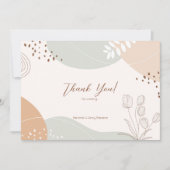 抽象芸術の形状と花サンキューカード サンキューカード (正面)