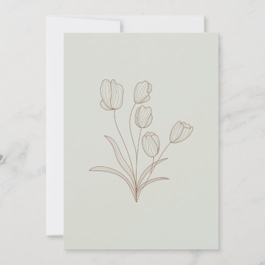 抽象芸術の形状と花サンキューカード サンキューカード (裏面)