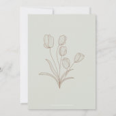 抽象芸術の形状と花婚約パーティ招待状 セーブザデート (裏面)