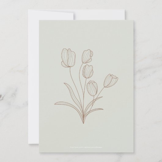 抽象芸術の形状と花婚約パーティ招待状 セーブザデート (裏面)