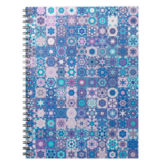 抽象芸術の形状と花、継ぎ目のないPA ノートブック (正面)