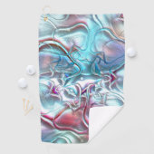 抽象芸術の形状を砂質上に重ね合わせたガラス ゴルフタオル (インサイチュ)