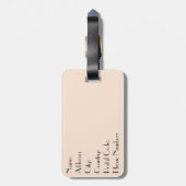 抽象芸術の形状フローラ飾り ラゲッジタグ (裏面縦)