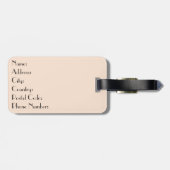 抽象芸術の形状フローラ飾り ラゲッジタグ (裏面横)