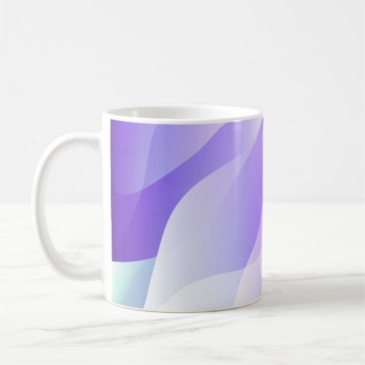 抽象芸術の形状（グラデーションソフトC） コーヒーマグカップ (左)