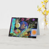抽象芸術の感情的共感カード カード (黄色い花)
