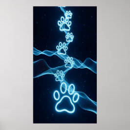 抽象芸術の手の印刷波形パターン ポスター