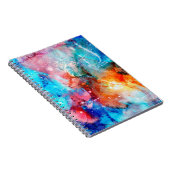 抽象芸術の手作りテクスチャ。青とオランの大雪 ノートブック (右側)