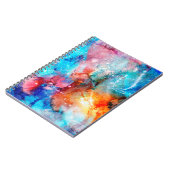 抽象芸術の手作りテクスチャ。青とオランの大雪 ノートブック (左側)