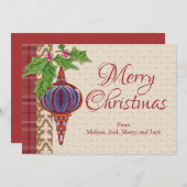 抽象芸術の手絵を描クリスマス飾り シーズンカード (正面/裏面)