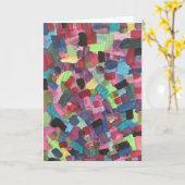 抽象芸術の挨拶 カード (黄色い花)