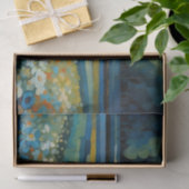 抽象芸術の日の出のワイルドフラワー青、白、赤 薄葉紙 (ギフト)